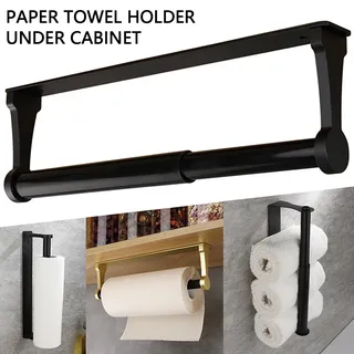 Porte-serviettes en papier sous armoire