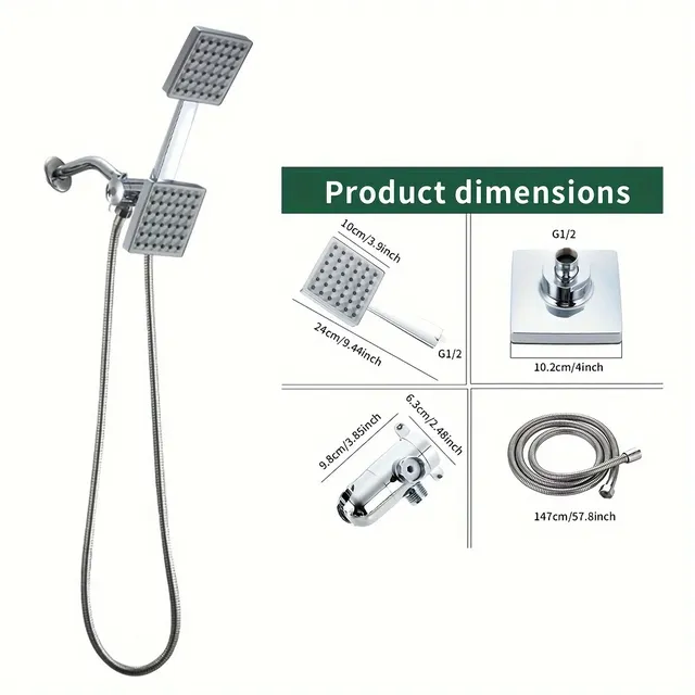 Ensemble de pomme de douche à main intégrée de Style… – vue 2