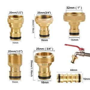 Connecteur de robinet fileté, pièces de connexion, adaptateur de robinet universel de cuisine, lavage de voiture, arrosage, outils de jardin, 5 pièces