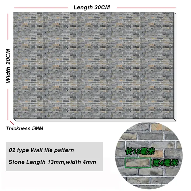Matériau de panneau mural de construction en PVC 20x30cm – vue 3