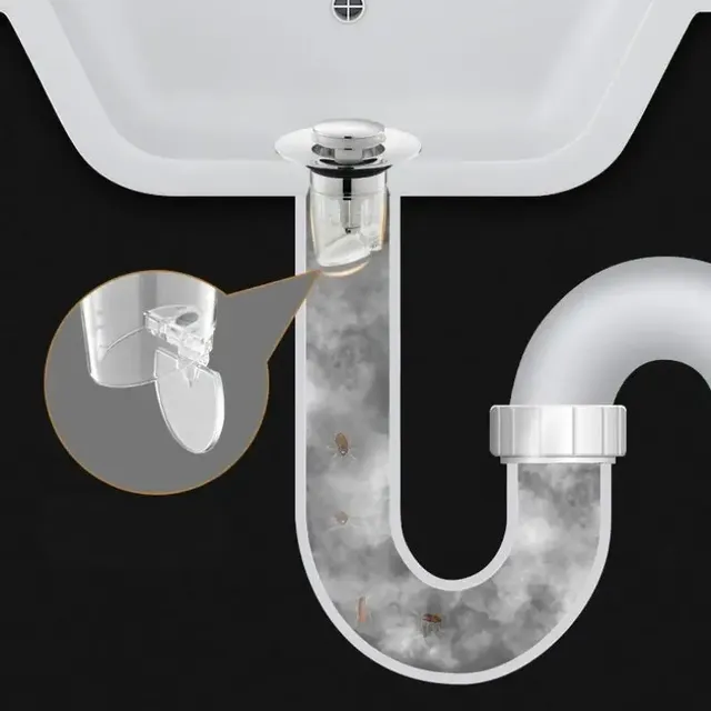 Filtre de vidange de lavabo universel – vue 3