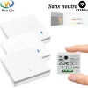 WenQia Mini interrupteur sans fil Rf 433MHz interrupteur connecté sans neutre 220V 130W module relais avec bouton poussoir interrupteur mural 2 voies télécommande pour Smart Home lampe ventilateur marche/arrêt