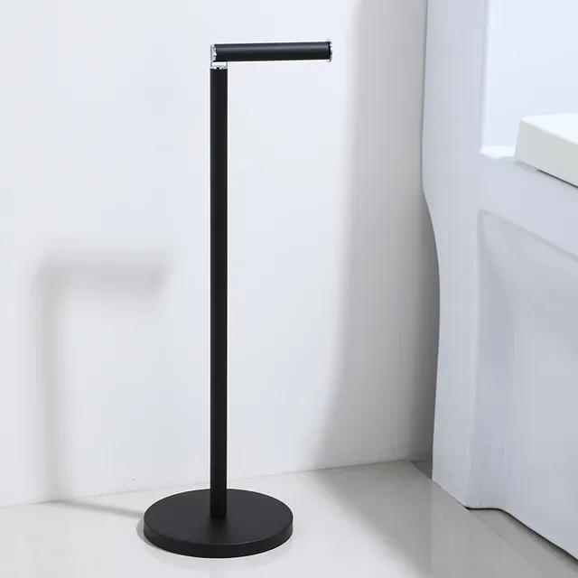 Porte papier hygiénique autoportant métal noir mat base… – vue 3