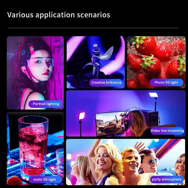 Lumière vidéo RGB Portable LED pour appareil photo – vue 5