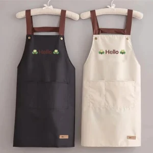 Tablier imperméable imprimé Hello Letter, cuisine, maison, grande poche, rangement, cuisson initiée, hôtel, pratique spécifique Tablier imperméable imprimé Hello Letter, cuisine, maison, grande poche, rangement, cuisson initiée, hôtel, pratique spécifique