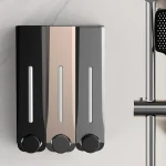 Distributeur de savon mural de 500ML, boîte à savon à pression manuelle, bouteille de savon pour les mains, shampoing de grande capacité, bouteille de gel douche