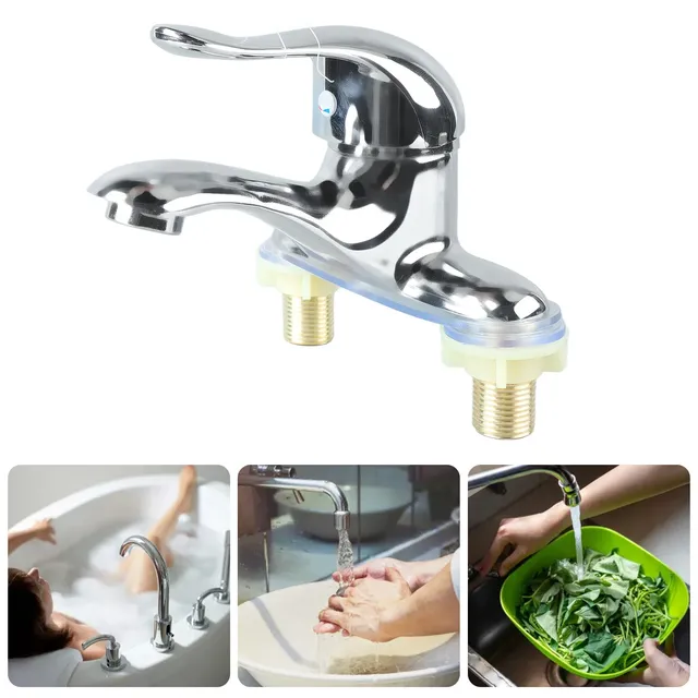 Robinet mitigeur d'eau chaude et froide à 2 trous en… – vue 3