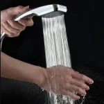 Pommeau de douche chromé à haute pression, buse de bain à économie d&rsquo;eau, filtre anti-pluie, accessoire chaud, 300 trous