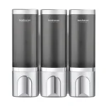 Distributeur de savon et shampoing pour douche, pompe de douche sans perceuse, pompe de lavage du corps, distributeur de gel douche, chambre de 3 × 500 ml