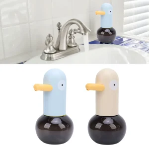 Distributeur automatique de savon moussant, capteur de canard de dessin animé mignon, distributeur de savon en mousse ABS sans contact, Rechargeable pour la cuisine