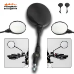 Rétroviseurs latéraux de Scooter ronds pliables de 10MM pour moto, accessoires modifiés pour Motocross, réglage des rétroviseurs de vélo