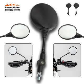 Rétroviseurs scooter moto ronds pliables universels coque noire ABS…