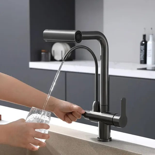 Robinet de cuisine cascade extractible – vue 4
