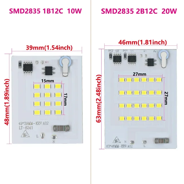 Lampe à LED 220v 2835 smd – vue 4