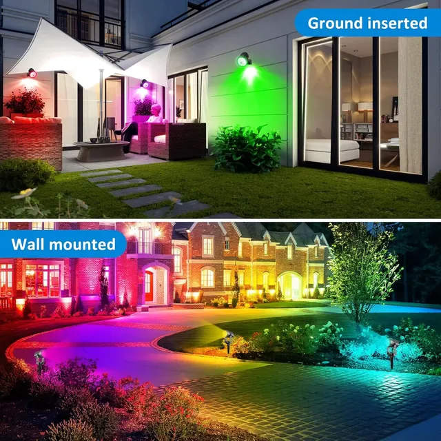 Lampe solaire RGB 3000K pour arbre – vue 5