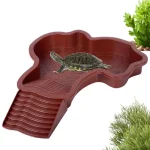 Reptile baignoire piscine Aquarium tortue escalade bassin pour animaux de compagnie Aquarium décoration Reptile bol d&rsquo;eau pour tortue tortue Hamster