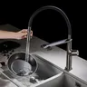 Robinet de cuisine de luxe en laiton gris pistolet – vue 4