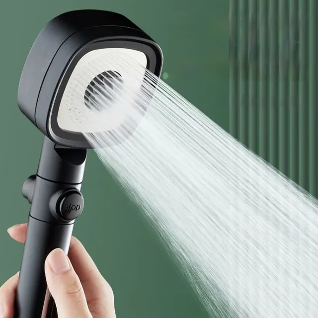 Pommeau de douche haute pression avec bouton d'arrêt à… – vue 4