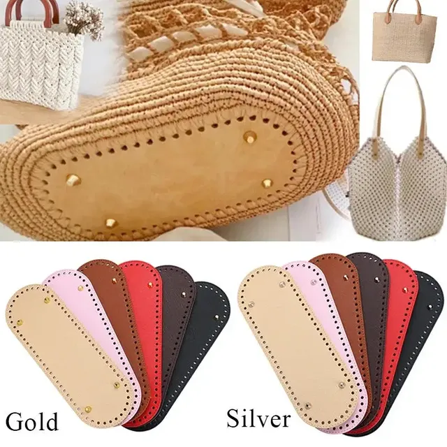 Fond Long ovale pour sac tricoté sacs en cuir PU… – vue 2