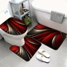 Ensemble de salle de bain rouge abstrait…