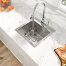 Évier cuisine acier inoxydable brossé encastrable… – vue 6