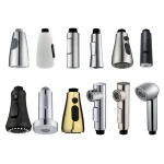 Tête de robinet de cuisine, pièces de rechange ABS or noir nickel Chrome, buse de pulvérisation de douche extractible, bec de robinet, accessoire
