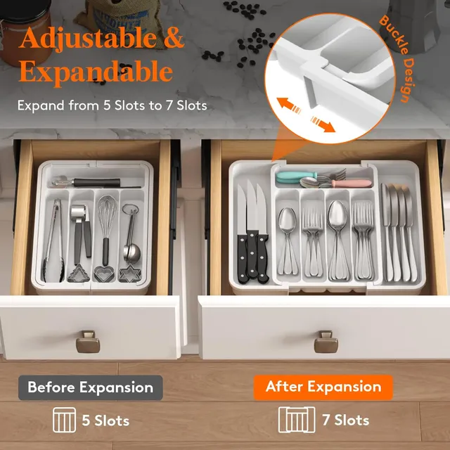 Organisateur couverts réglable plateau rangement… – vue 2