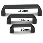 Poignées d&rsquo;armoire de cuisine, poignée de porte de garde-robe noire concise, poignée de boîte pour boîte à outils, valises, équipement, boutons de tiroir d&rsquo;armoire