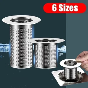 Bouchon de crépine d&rsquo;évier bouchon de déchets en acier inoxydable filtre d&rsquo;évier Filtre salle de bains lavabo collecteur de cheveux filtre Drain de sol cuisine