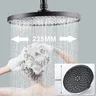 Pommeau de Douche Noir à Grand Débit Rond
