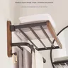 Étagère à serviettes de salle de bain en bois – vue 2