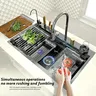 Évier cuisine acier inoxydable brossé 86x52cm… – vue 3