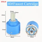 Cartouche de robinet en céramique 35/40mm, pour mitigeur d&rsquo;eau chaude/froide à poignée unique, réparation de pièces de rechange