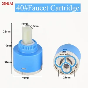 Cartouche de robinet en céramique 35/40mm, pour mitigeur d&rsquo;eau chaude/froide à poignée unique, réparation de pièces de rechange