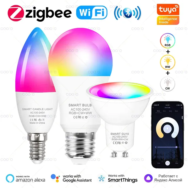 ZigBee Tuya Wifi Bluetooth ampoule LED vie intelligente…