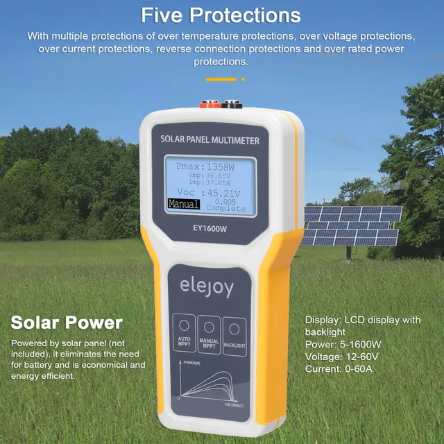 Multimètre de panneau photovoltaïque 1600W – vue 6