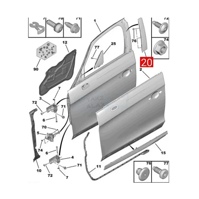 98034561XK 96874014XK cadre de porte bande décorative… – vue 6