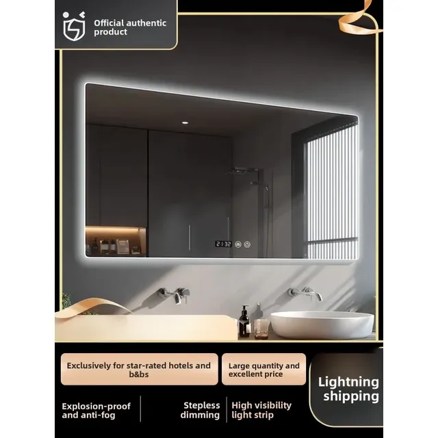 Miroir de salle de bain intelligent LED miroir de salle…