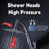 Pommeaux de douche haute pression 6 pouces/8 pouces, buse de douche ronde carrée pressurisée, technologie pressurisée portative