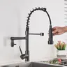 Robinet de cuisine extractible à ressort noir – vue 4