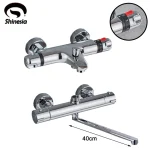 Shinesia robinet de douche thermostatique mitigeur salle de bains mitigeur thermostatique chaud et froid salle de bains baignoire mitigeur mitigeur