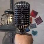 Pommeau de douche en forme de microphone en acier inoxydable, pièces de douche HOShower, rédivision créative, luminaire moderne