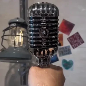 Pommeau de douche en forme de microphone en acier inoxydable, pièces de douche HOShower, rédivision créative, luminaire moderne Pommeau de douche en forme de microphone en acier inoxydable, pièces de douche HOShower, rédivision créative, luminaire moderne