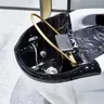 Fauteuil shampooing moderne coque brillante simili cuir… – vue 5
