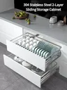 Kitchen Stainless Steel Storage Rack Slide…