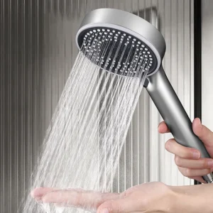 Pommeau de Douche à Grand Panneau, 5 Modes, 12cm, T-shirts d’Eau, Haute Pression, Réglable, Buse de Pulvérisation, Énergie, Pluie Pommeau de Douche à Grand Panneau, 5 Modes, 12cm, T-shirts d’Eau, Haute Pression, Réglable, Buse de Pulvérisation, Énergie, Pluie