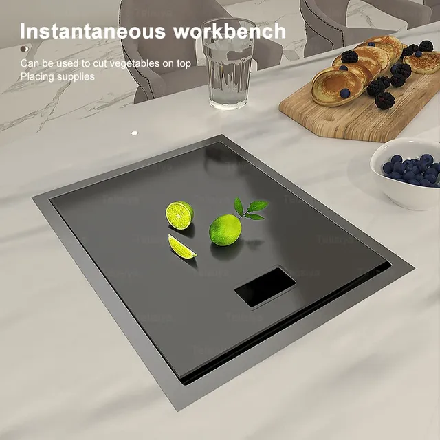 Mini évier de cuisine dissimulé en acier inoxydable – vue 2