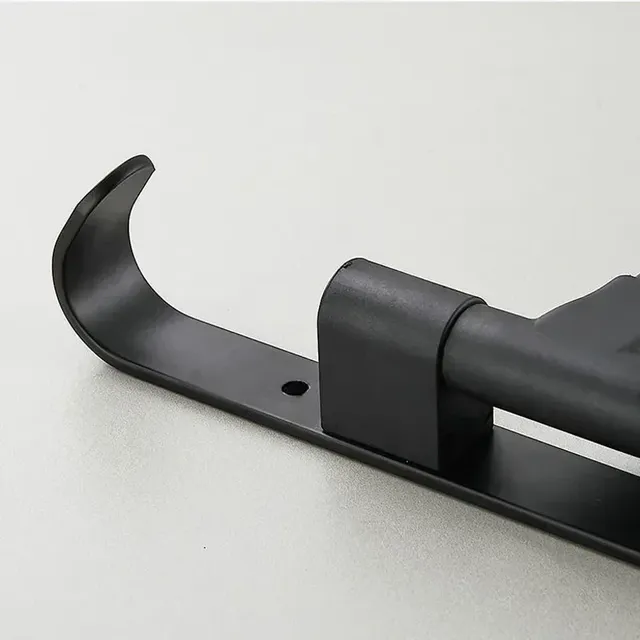 Porte serviettes rotatif aluminium inoxydable noir mat… – vue 4
