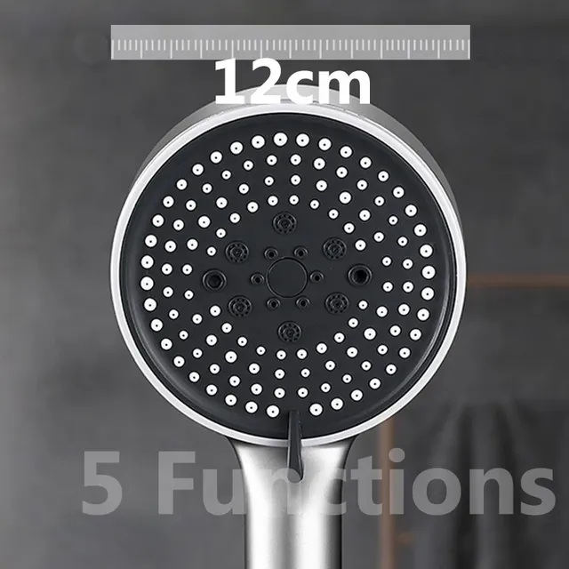 Pommeau de douche rond noir haute pression – vue 2