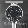 Pommeau de douche rond noir haute pression – vue 2
